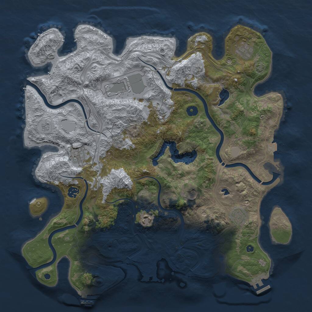 Rust Map: Procedural Map, Size: 4250, Seed: 321186894, 15 Monuments