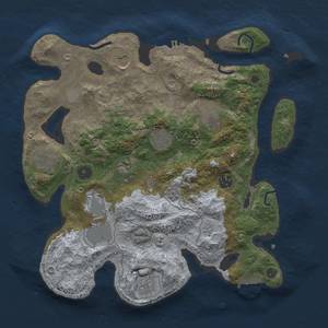 Thumbnail Rust Map: Procedural Map, Size: 3500, Seed: 1243056857, 18 Monuments