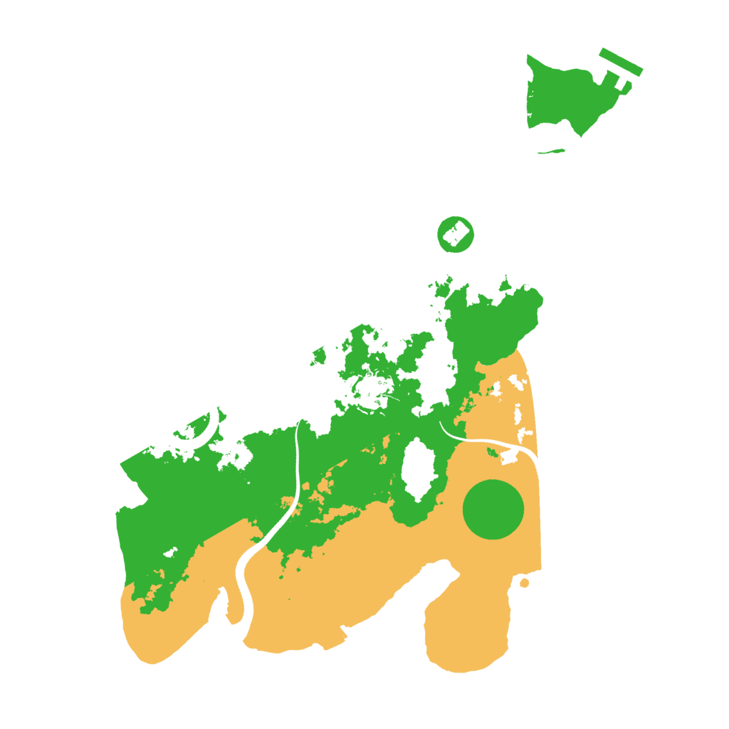 Biome Rust Map: Procedural Map, Size: 3200, Seed: 413037977