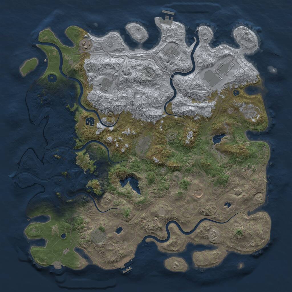 Rust Map: Procedural Map, Size: 4800, Seed: 26667, 17 Monuments