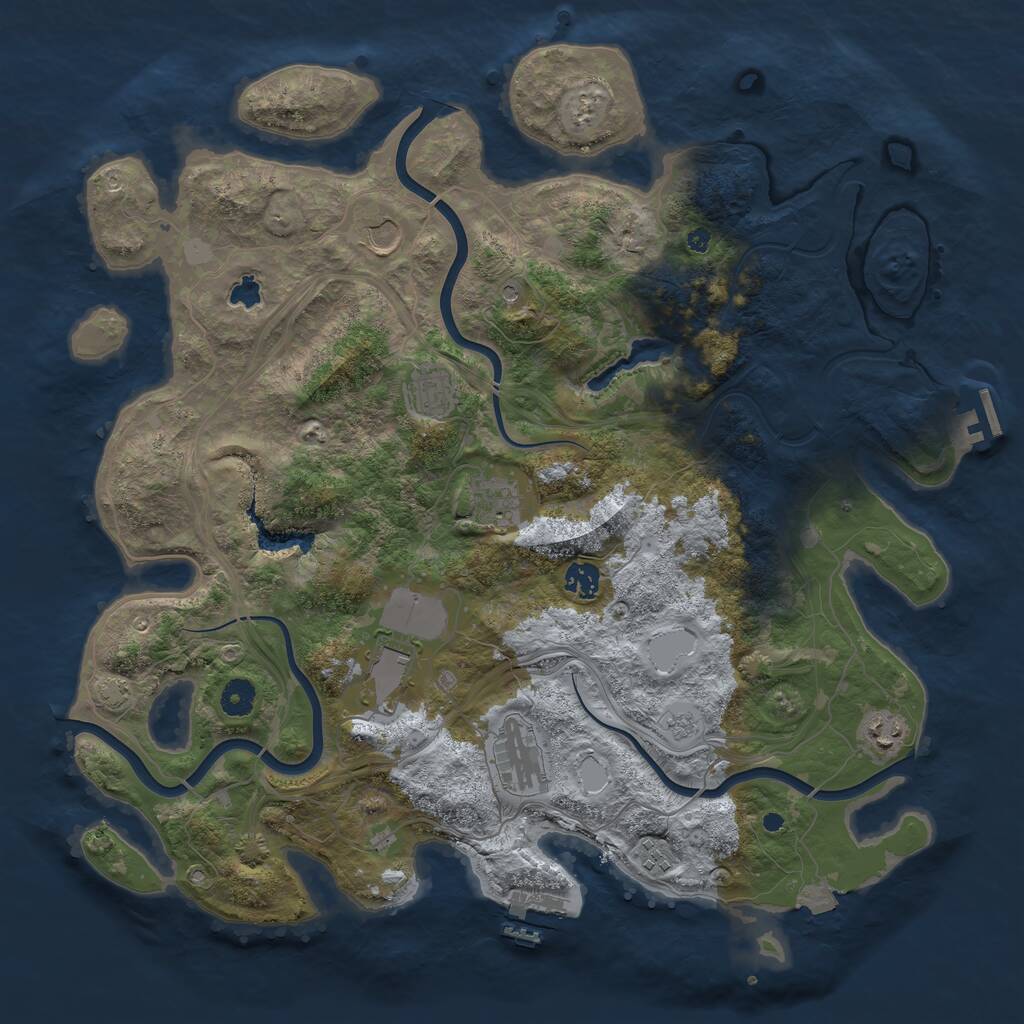 Rust Map: Procedural Map, Size: 4250, Seed: 1583761194, 14 Monuments