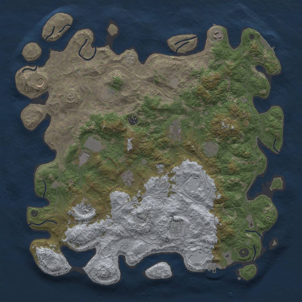 Rust Map: Procedural Map, Size: 4700, Seed: 534573, 20 Monuments