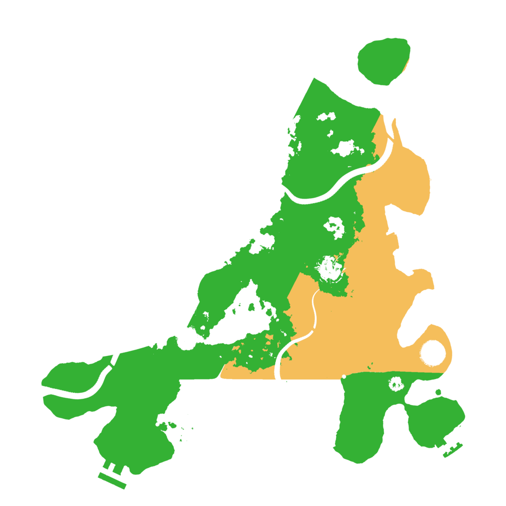 Biome Rust Map: Procedural Map, Size: 3500, Seed: 93216847