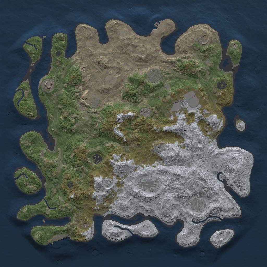 Rust Map: Procedural Map, Size: 4250, Seed: 917006763, 19 Monuments