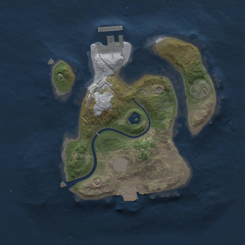 Rust Map: Procedural Map, Size: 2000, Seed: 321313, 2 Monuments