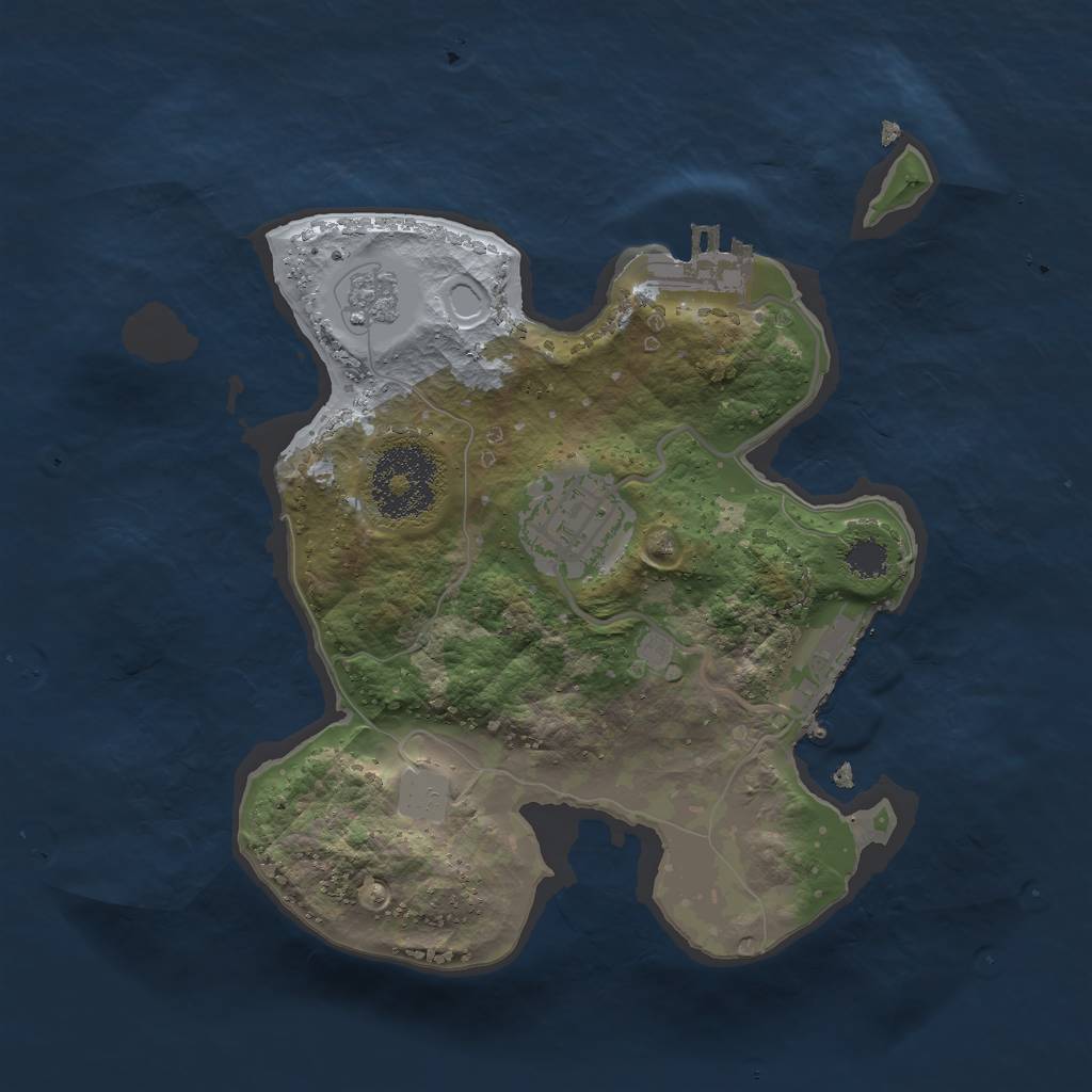 Rust Map: Procedural Map, Size: 2300, Seed: 42864123, 9 Monuments