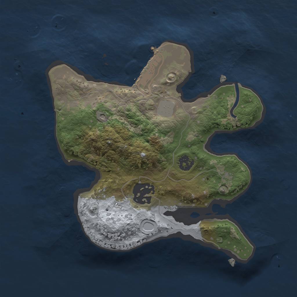 Rust Map: Procedural Map, Size: 2000, Seed: 11105, 7 Monuments