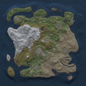 Thumbnail Rust Map: Procedural Map, Size: 3500, Seed: 81248931, 17 Monuments