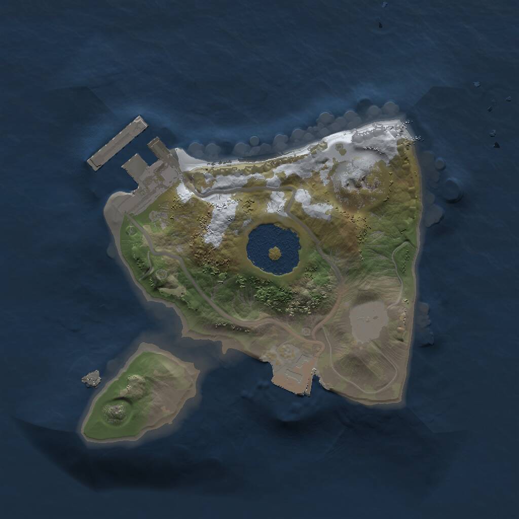 Rust Map: Procedural Map, Size: 1500, Seed: 58, 2 Monuments