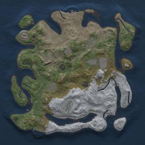 Thumbnail Rust Map: Procedural Map, Size: 3500, Seed: 1525647989, 17 Monuments