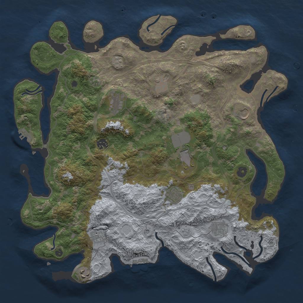 Rust Map: Procedural Map, Size: 4250, Seed: 20210424, 19 Monuments