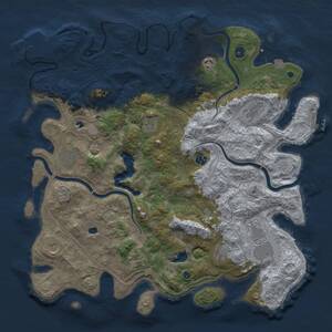 Thumbnail Rust Map: Procedural Map, Size: 4500, Seed: 1965667850, 16 Monuments