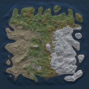 Thumbnail Rust Map: Procedural Map, Size: 4500, Seed: 65027121, 20 Monuments