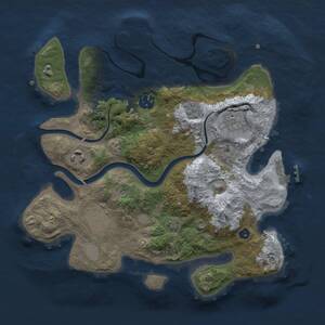 Thumbnail Rust Map: Procedural Map, Size: 3000, Seed: 522617884, 10 Monuments