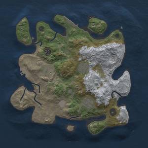 Thumbnail Rust Map: Procedural Map, Size: 3000, Seed: 522617884, 11 Monuments