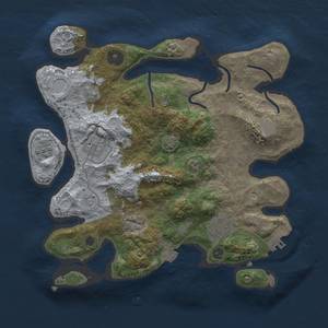 Thumbnail Rust Map: Procedural Map, Size: 3000, Seed: 19852, 10 Monuments
