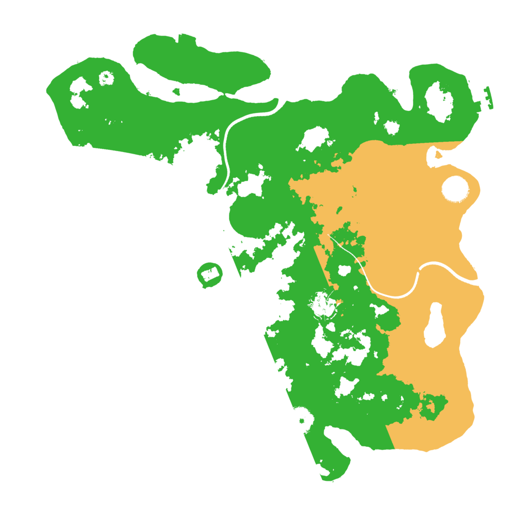 Biome Rust Map: Procedural Map, Size: 3500, Seed: 21423934