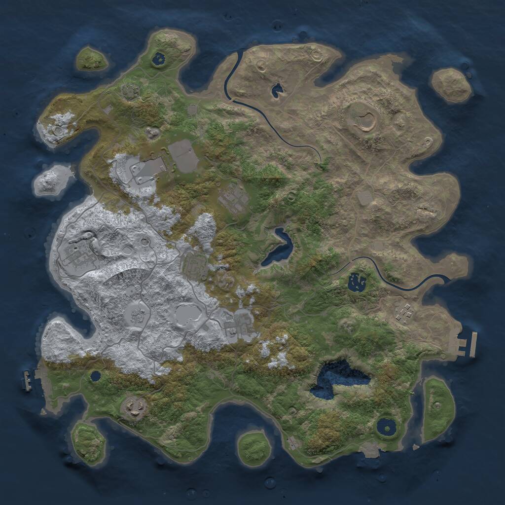 Rust Map: Procedural Map, Size: 4000, Seed: 928459034, 15 Monuments