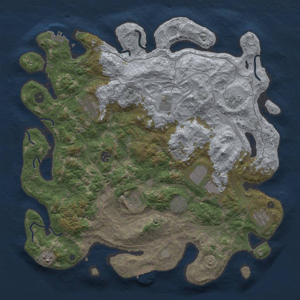 Rust Map: Procedural Map, Size: 4250, Seed: 192110933, 19 Monuments