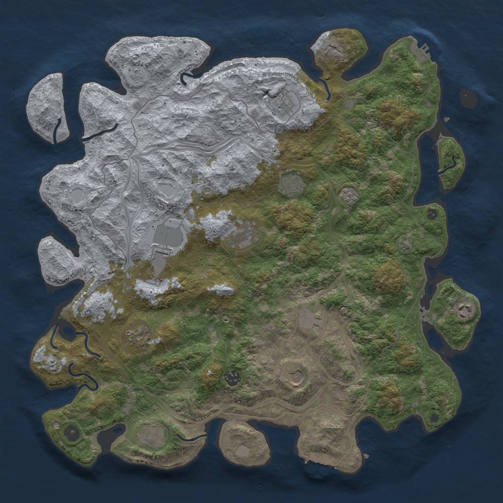 Rust Map: Procedural Map, Size: 4700, Seed: 16941, 20 Monuments