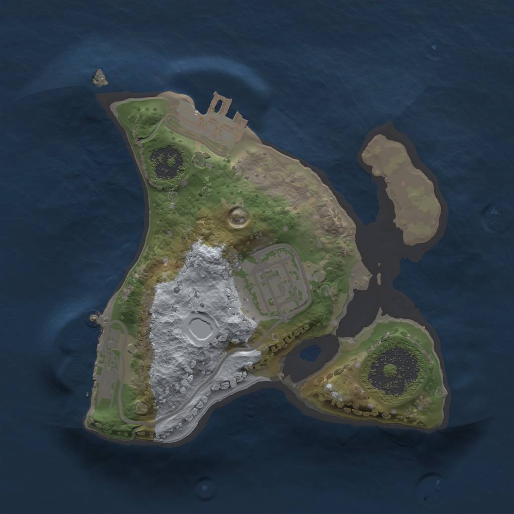 Rust Map: Procedural Map, Size: 1600, Seed: 830635264, 7 Monuments