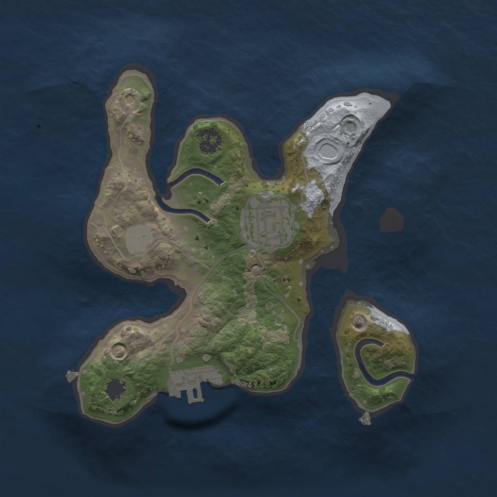 Rust Map: Procedural Map, Size: 2000, Seed: 1900658559, 7 Monuments