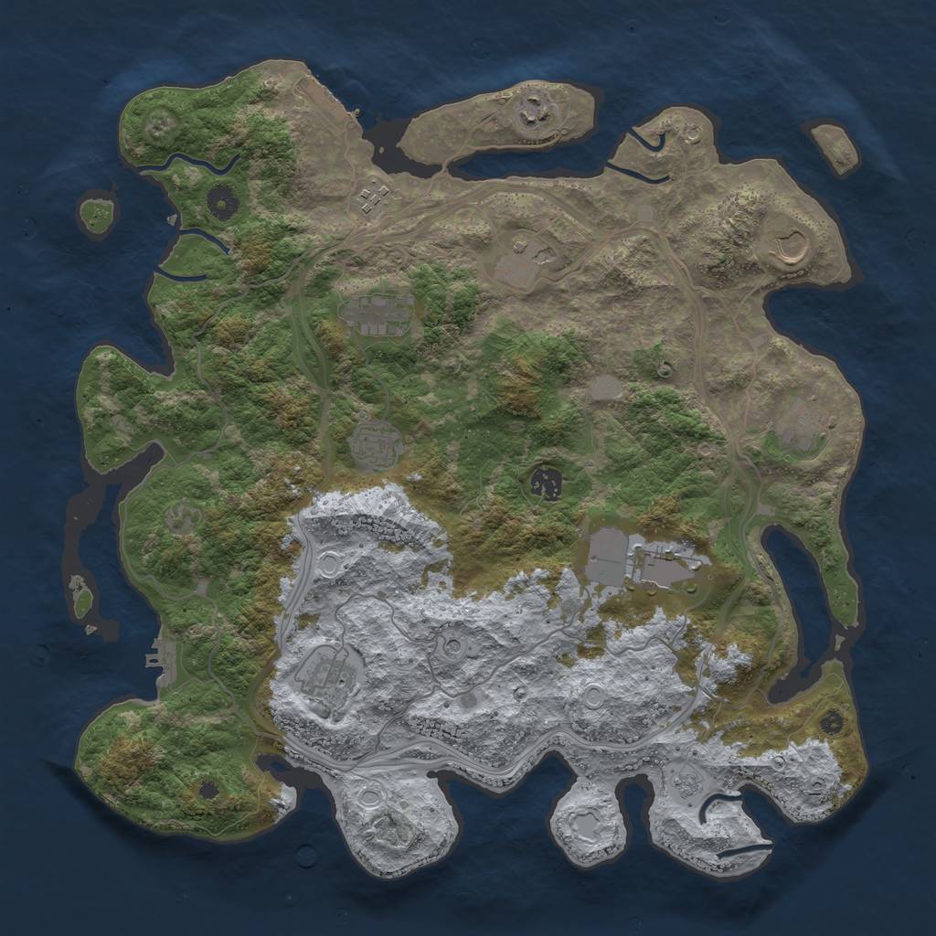 Rust Map: Procedural Map, Size: 4250, Seed: 88562, 19 Monuments