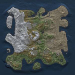 Thumbnail Rust Map: Procedural Map, Size: 3500, Seed: 1619011946, 19 Monuments