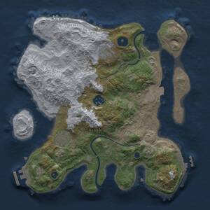 Thumbnail Rust Map: Procedural Map, Size: 3000, Seed: 20515502, 8 Monuments