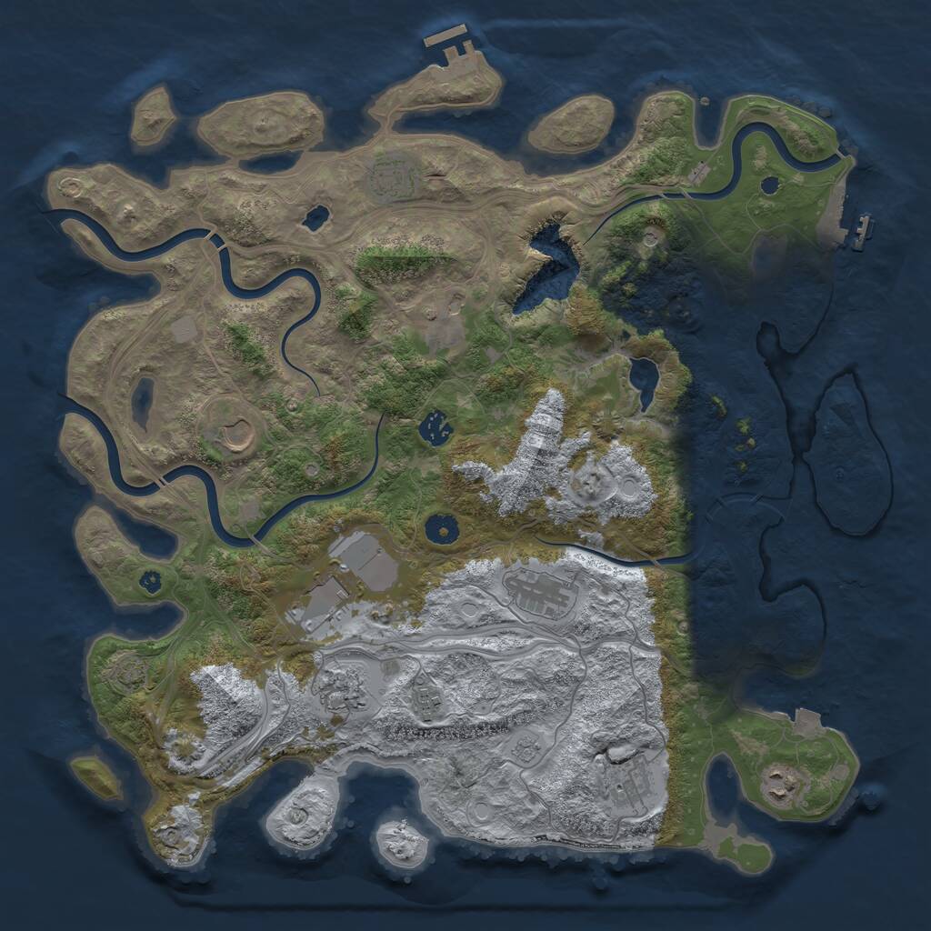 Rust Map: Procedural Map, Size: 4250, Seed: 15137, 16 Monuments