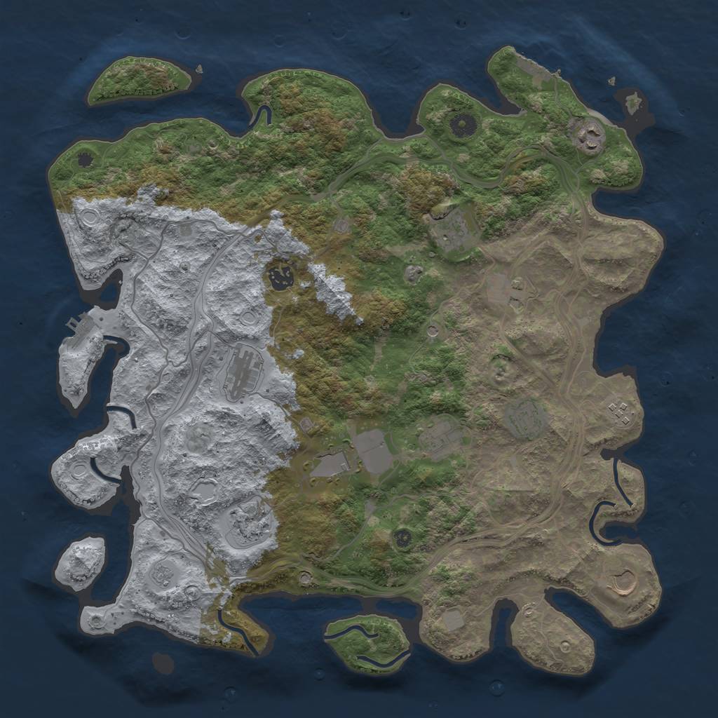 Rust Map: Procedural Map, Size: 4250, Seed: 112211, 20 Monuments