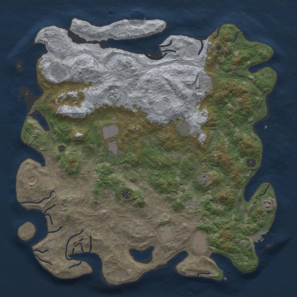 Rust Map: Procedural Map, Size: 4800, Seed: 397703316, 20 Monuments