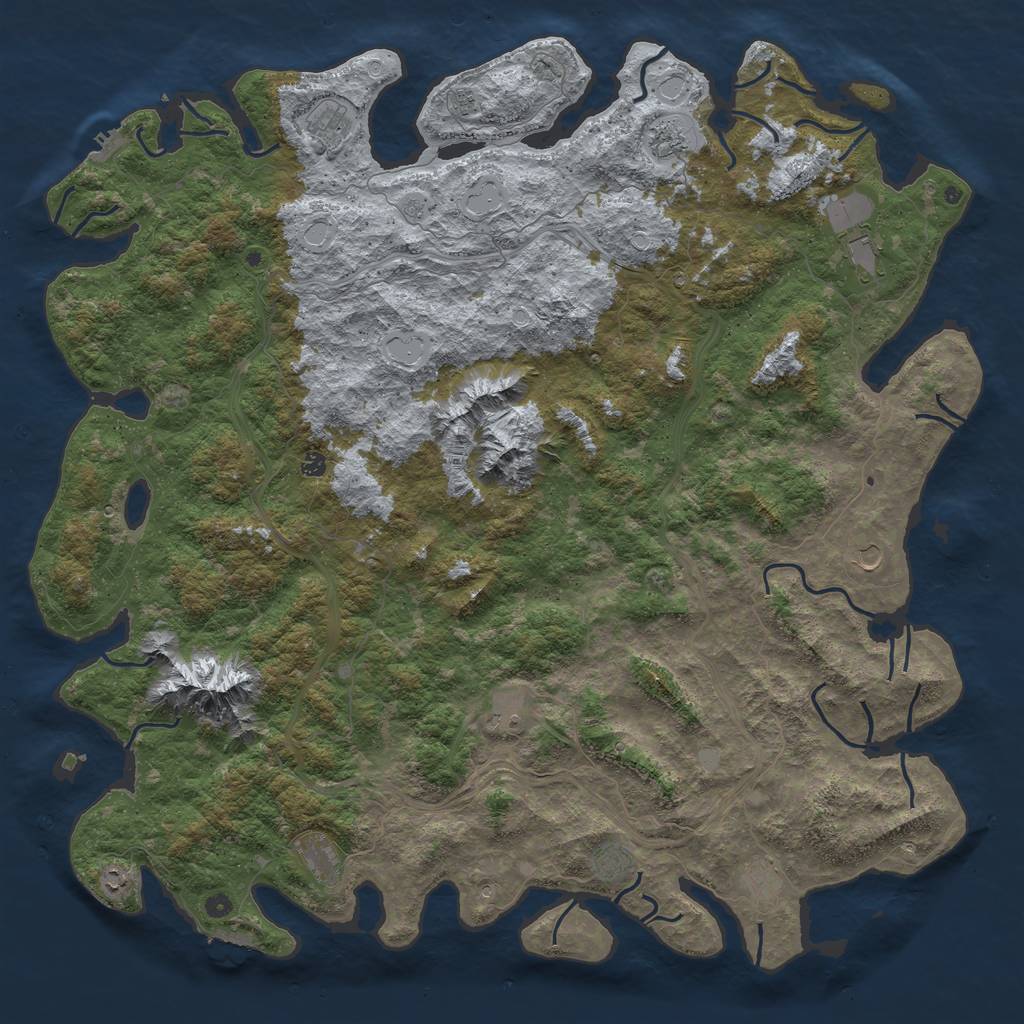 Rust Map: Procedural Map, Size: 6000, Seed: 20221108, 18 Monuments