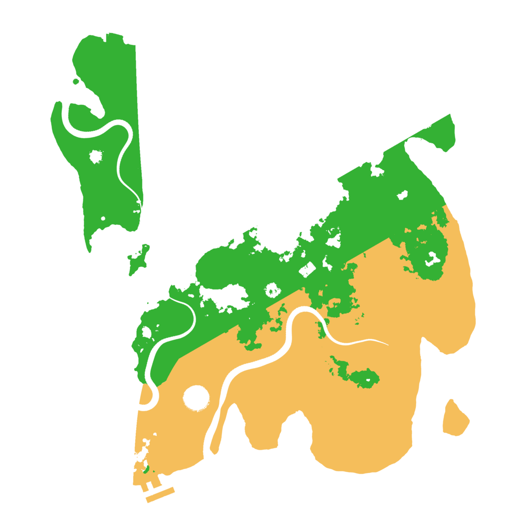 Biome Rust Map: Procedural Map, Size: 3500, Seed: 30418821