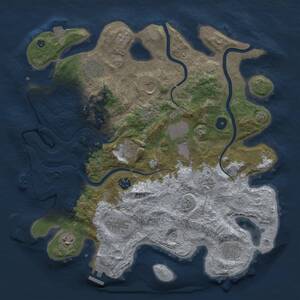 Thumbnail Rust Map: Procedural Map, Size: 3800, Seed: 16548321, 16 Monuments