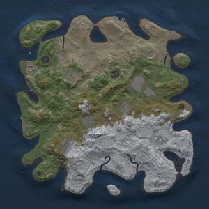 Thumbnail Rust Map: Procedural Map, Size: 3800, Seed: 16548321, 19 Monuments