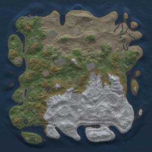 Thumbnail Rust Map: Procedural Map, Size: 4500, Seed: 1722775605, 18 Monuments