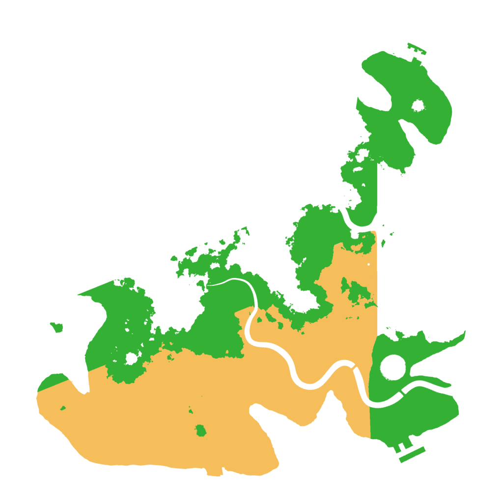 Biome Rust Map: Procedural Map, Size: 3700, Seed: 962294005