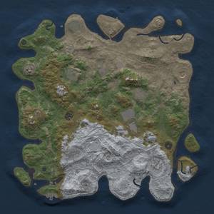 Thumbnail Rust Map: Procedural Map, Size: 4250, Seed: 90729296, 20 Monuments