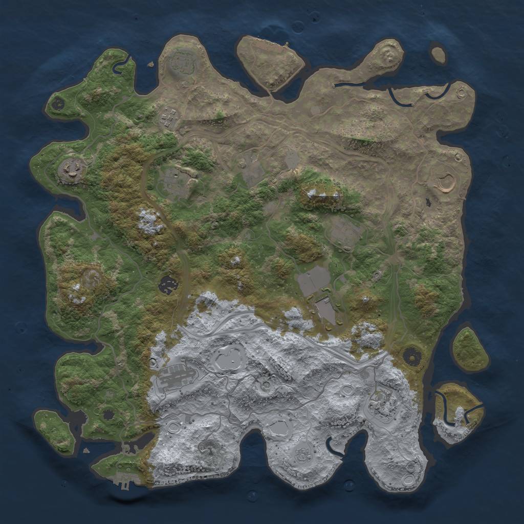 Rust Map: Procedural Map, Size: 4250, Seed: 90729296, 20 Monuments