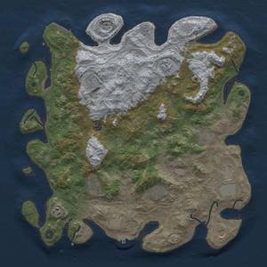 Thumbnail Rust Map: Procedural Map, Size: 4500, Seed: 1102279283, 20 Monuments