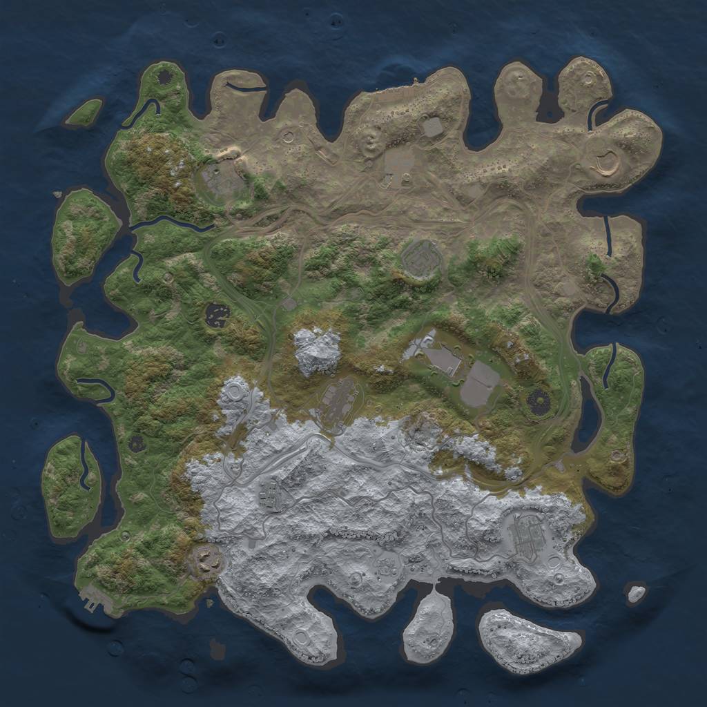 Rust Map: Procedural Map, Size: 4250, Seed: 2009200107, 19 Monuments