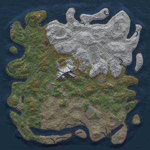 Thumbnail Rust Map: Procedural Map, Size: 5000, Seed: 18523353, 20 Monuments