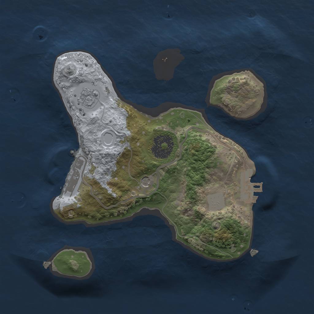 Rust Map: Procedural Map, Size: 2000, Seed: 2653, 9 Monuments