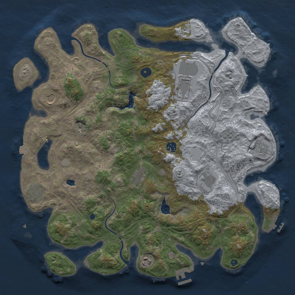 Rust Map: Procedural Map, Size: 4300, Seed: 2006699431, 15 Monuments