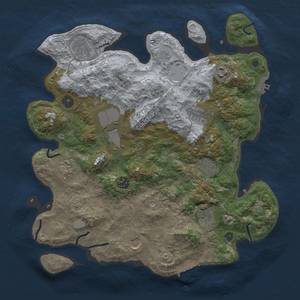 Thumbnail Rust Map: Procedural Map, Size: 3700, Seed: 187448638, 17 Monuments