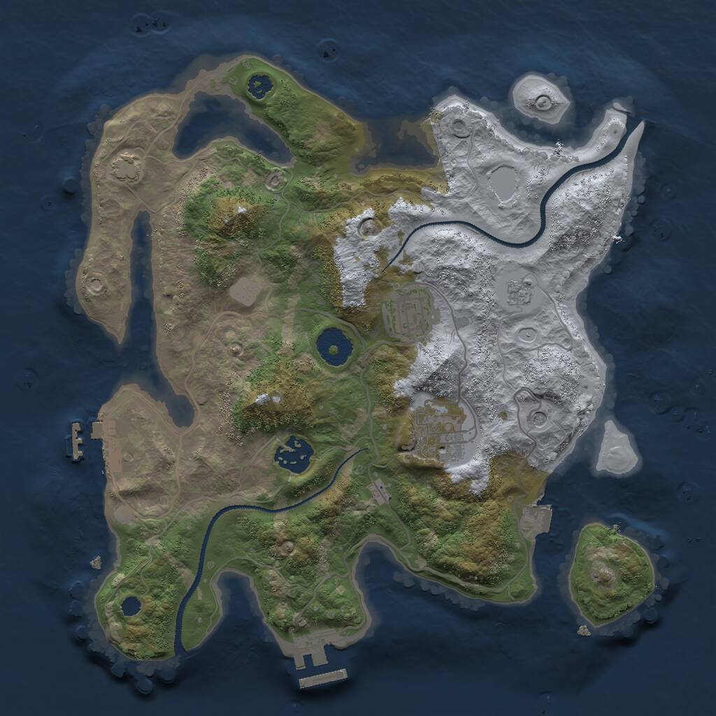 Rust Map: Procedural Map, Size: 3000, Seed: 4960634, 9 Monuments