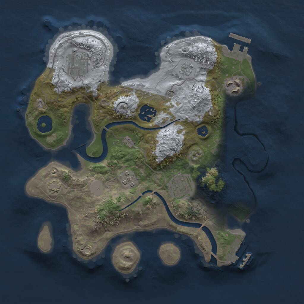 Rust Map: Procedural Map, Size: 2750, Seed: 13820, 11 Monuments