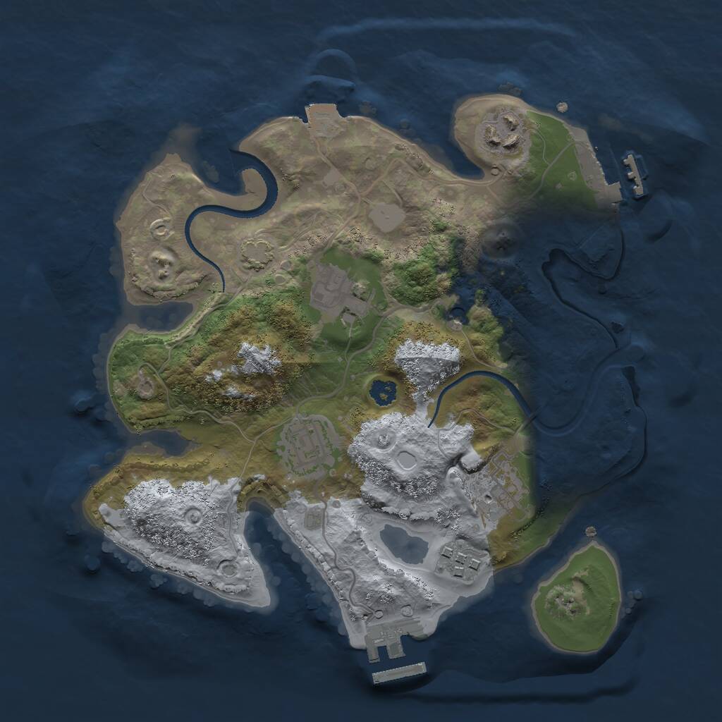Rust Map: Procedural Map, Size: 2700, Seed: 1280292, 10 Monuments