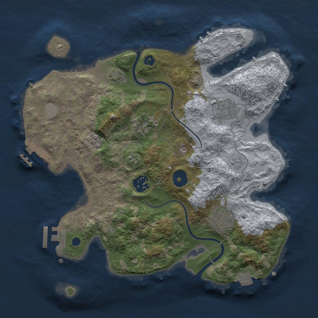 Rust Map: Procedural Map, Size: 3000, Seed: 211094504, 11 Monuments